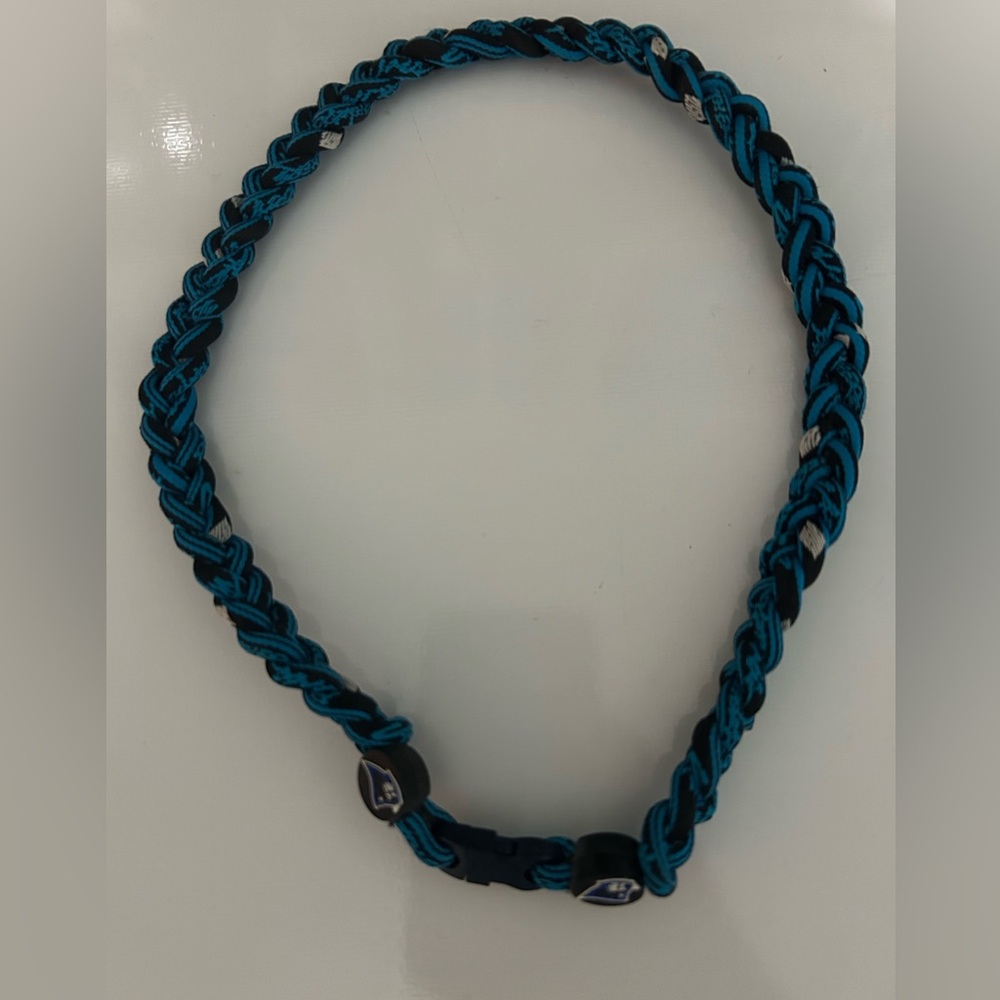 Carolina Panthers NFL Spiral Football Necklace